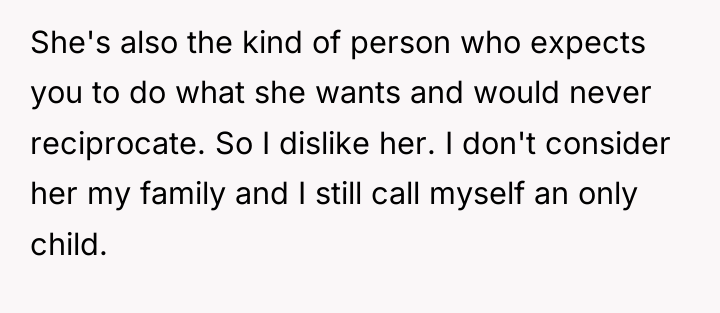 She's also the kind of person who expects you to...