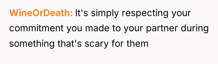 WineOrDeath It's simply respecting your commitment you made to your...