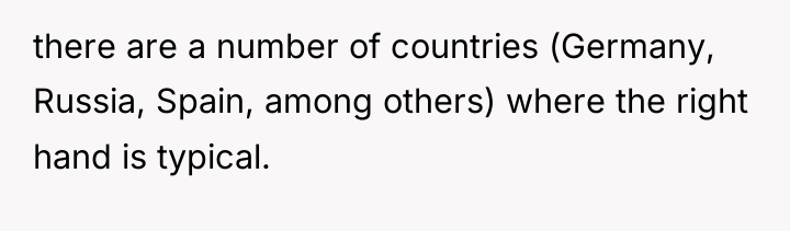 there are a number of countries (Germany, Russia, Spain, among...