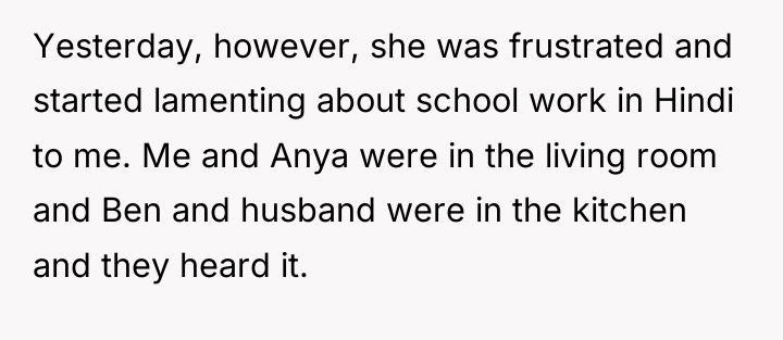 Yesterday, however, she was frustrated and started lamenting about school...