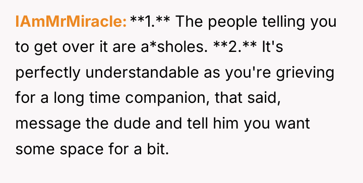 IAmMrMiracle **1.** The people telling you to get over it...