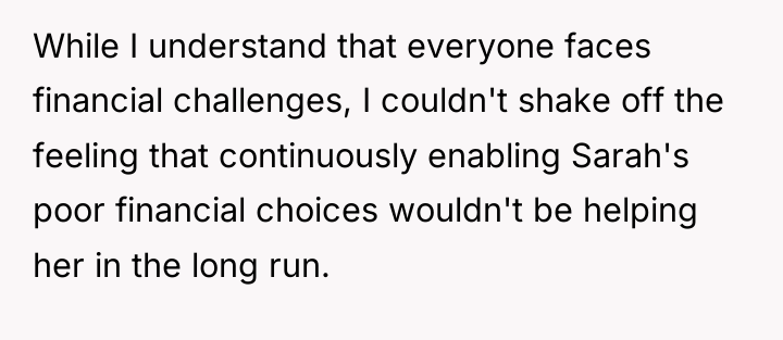 While I understand that everyone faces financial challenges, I couldn't...