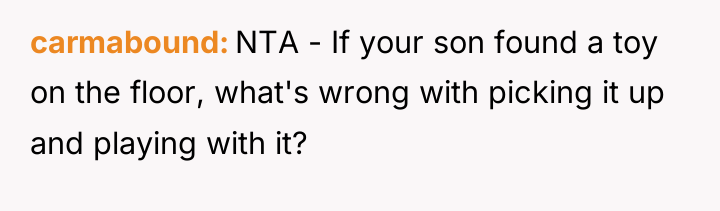 carmabound NTA - If your son found a toy on...