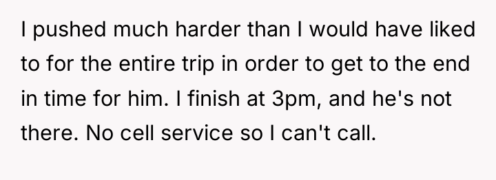 I pushed much harder than I would have liked to...