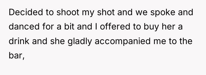 Decided to shoot my shot and we spoke and danced...