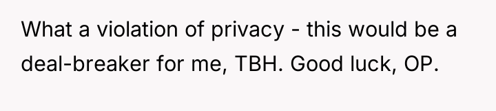 What a violation of privacy - this would be a...