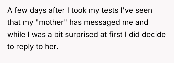 A few days after I took my tests I've seen...