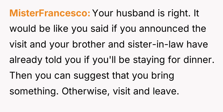 MisterFrancesco Your husband is right. It would be like you...