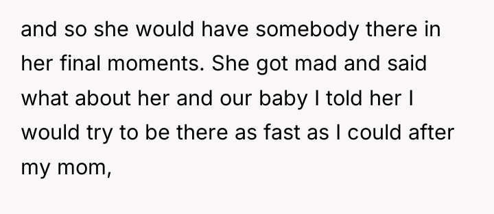 and so she would have somebody there in her final...