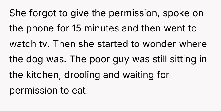 She forgot to give the permission, spoke on the phone...