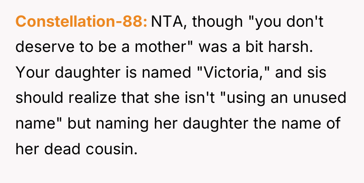 Constellation-88 NTA, though "you don't deserve to be a mother"...