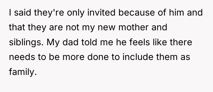 I said they're only invited because of him and that...