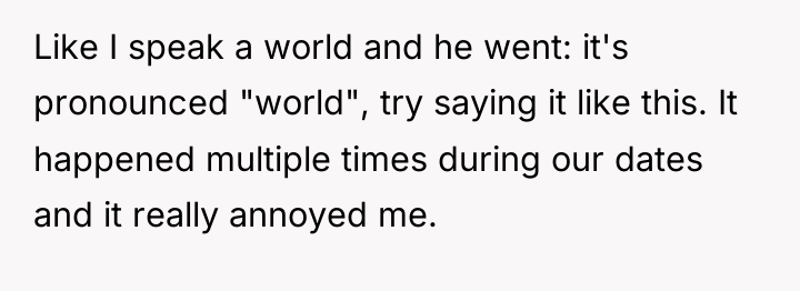Like I speak a world and he went: it's pronounced...