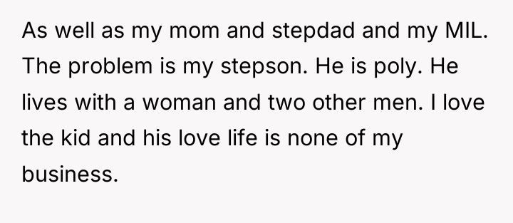 As well as my mom and stepdad and my MIL....