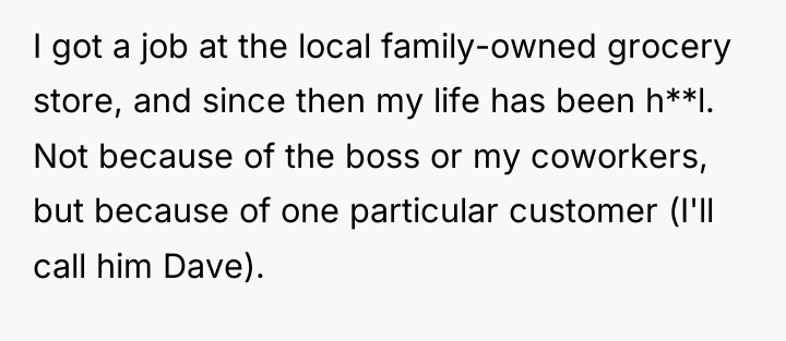 I got a job at the local family-owned grocery store,...