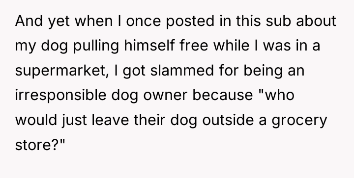 And yet when I once posted in this sub about...