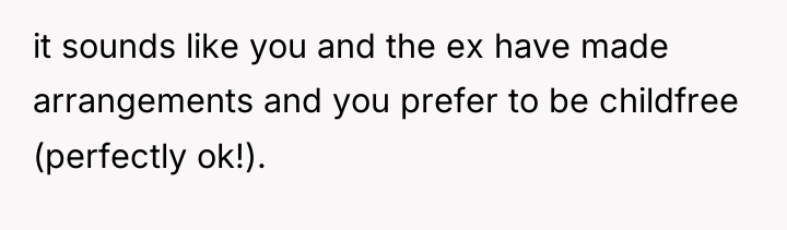 it sounds like you and the ex have made arrangements...