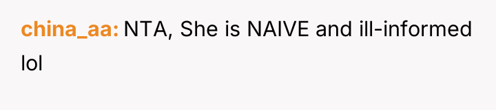 china_aa NTA, She is NAIVE and ill-informed lol
