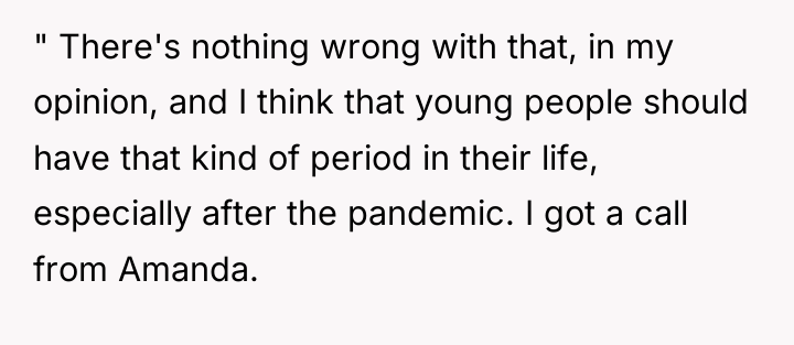 " There's nothing wrong with that, in my opinion, and...