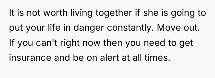 It is not worth living together if she is going...