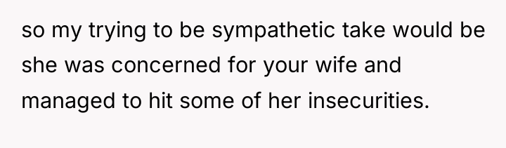 so my trying to be sympathetic take would be she...