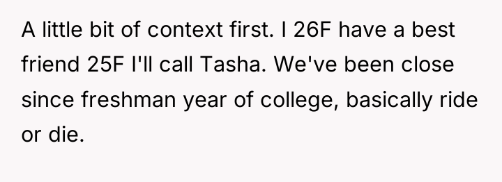 A little bit of context first. I 26F have a...