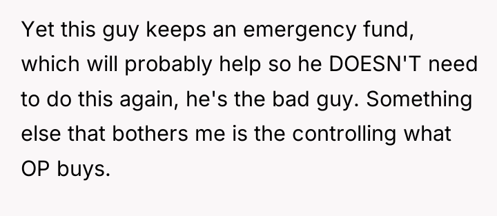 Yet this guy keeps an emergency fund, which will probably...