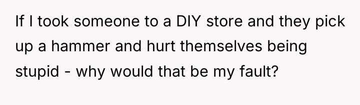 If I took someone to a DIY store and they...
