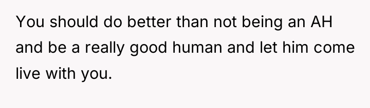 You should do better than not being an AH and...