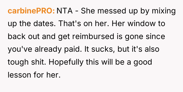carbinePRO NTA - She messed up by mixing up the...