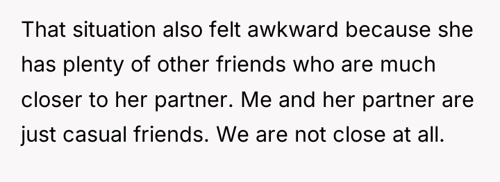 That situation also felt awkward because she has plenty of...