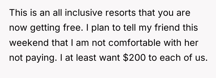 This is an all inclusive resorts that you are now...