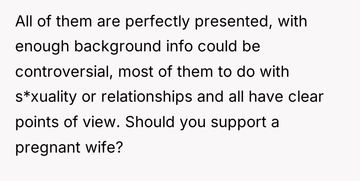 All of them are perfectly presented, with enough background info...