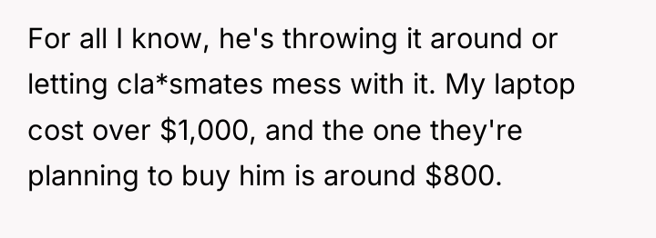 For all I know, he's throwing it around or letting...