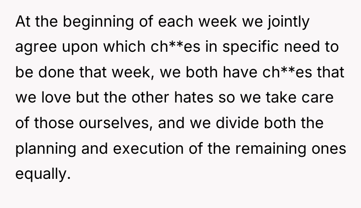 At the beginning of each week we jointly agree upon...