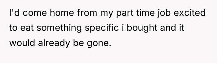I'd come home from my part time job excited to...