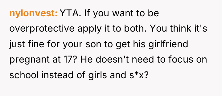 nylonvest YTA. If you want to be overprotective apply it...