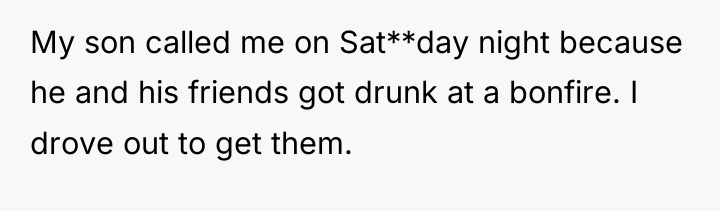 My son called me on Sat**day night because he and...