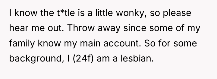 I know the t*tle is a little wonky, so please...