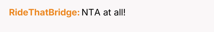 RideThatBridge NTA at all!