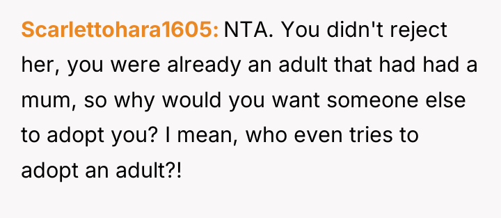 Scarlettohara1605 NTA. You didn't reject her, you were already an...