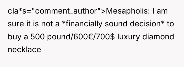 cla*s="comment_author">Mesapholis: I am sure it is not a *financially sound...