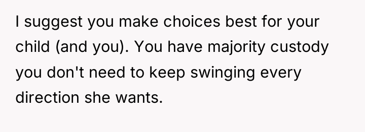 I suggest you make choices best for your child (and...