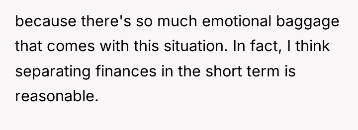 because there's so much emotional baggage that comes with this...