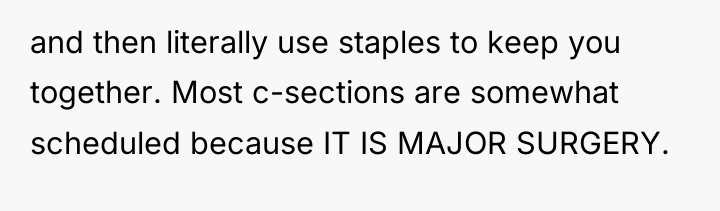and then literally use staples to keep you together. Most...