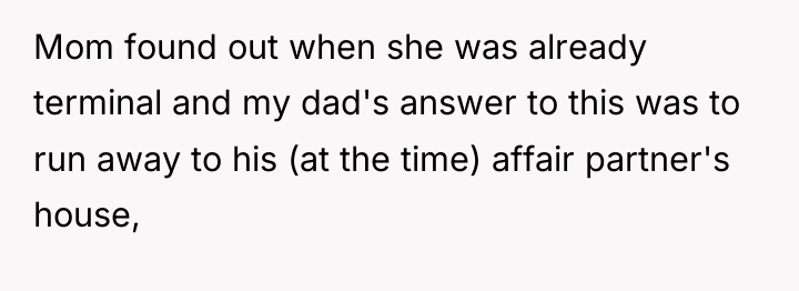 Mom found out when she was already terminal and my...