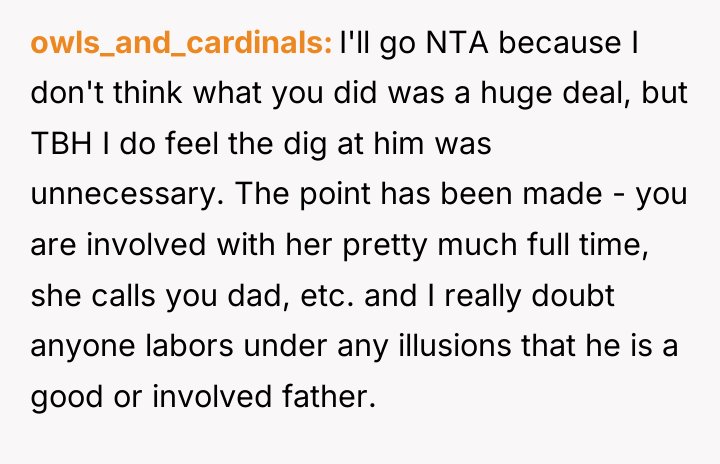 owls_and_cardinals I'll go NTA because I don't think what you...
