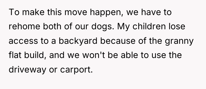 To make this move happen, we have to rehome both...