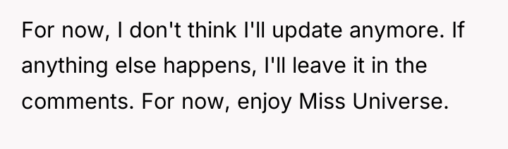 For now, I don't think I'll update anymore. If anything...