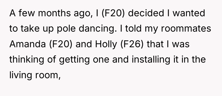 A few months ago, I (F20) decided I wanted to...